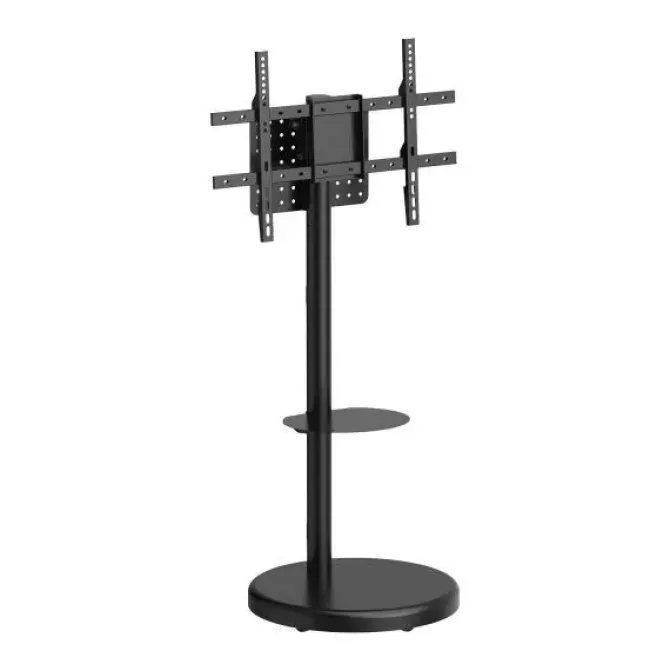 AISENS SOPORTE DE SUELO CON RUEDA - BANDEJA PARA DVD PARA MONITOR/TV 50KG DE 37-86 - COLOR NEGRO