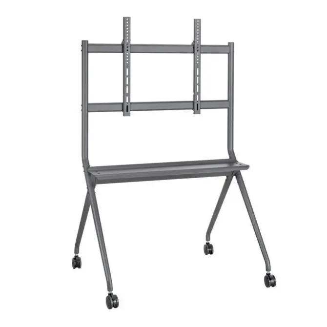 AISENS SOPORTE DE SUELO PRO PARA PANTALLAS INTERACTIVAS/TV DE 50 A 86 - BANDEJA MULTIUSOS - PESO MAX. 120KG - COLOR NEGRO