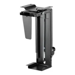 AISENS SOPORTE GIRATORIO Y ALTURA PERSONALIZABLE PARA CPU POR DEBAJO DE ESCRITORIO CON MANGO DE BLOQUEO FACIL - COLOR NEGRO