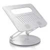 AISENS SOPORTE SOBREMESA XL GIRATORIO Y AJUSTABLE PARA PORTATIL O TABLET - ALEACION DE ALUMINIO - ROTACION 360° - PLEGABLE Y COMPACTO - ANTIDESLIZANTE - COMPATIBLE 10-17 - COLOR PLATA