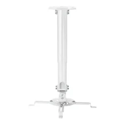 AISENS SOPORTE UNIVERSAL GIRATORIO - INCLINABLE Y EXTENSIBLE DE TECHO PARA PROYECTOR - HASTA 13.5KG - COLOR BLANCO
