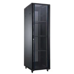 AITEN DATA AI6627 ARMARIO DE SUELO 27U - ANCHO 600 - FONDO 600 - INCLUYE 2 BANDEJAS FIJAS - 4 VENTILADORES 120MM - 1 BASE 8 TOMAS - 2 CERRADURAS LATERALES - RUEDAS CON FRENO- COLOR NEGRO