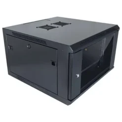 AITEN DATA AI6415 ARMARIO MURAL 15U FONDO 450 - PUERTA DE CRISTAL - CERRADURA DE SEGURIDAD - INCLUYE BANDEJA FIJA Y VENTILADOR 120MM - COLOR NEGRO