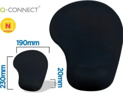 ALFOMBRILLA PARA RATON Q-CONNECT REPOSAMUÑECAS DE GEL COLOR