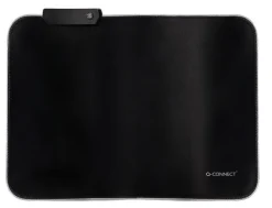 ALFOMBRILLA PARA RATON Q-CONNECT GAMING ILUMINACION LED CONEXION USB COLOR NEGRO 350X250X3 MM