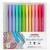ALPINO COLOR EXPERIENCE PACK DE 12 ROTULADORES PASTEL DOBLE PUNTA - FORMA TRIANGULAR ERGONOMICA - PUNTAS FINE LINER DE 0.7MM Y PINCEL DE 2.9MM - COLORES SURTIDOS