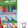ALPINO PACK DE 12 CERAS PLASTIALPINO PARA NIÑOS - MATERIAL RESISTENTE - NO MANCHAN - COLORES BRILLANTES - COLORES SURTIDOS