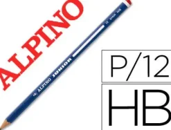 ALPINO PACK DE 12 LAPICES DE GRAFITO JUNIOR CON CABECILLA - MEDIDA 12MM - MINA HB - ESPACIO PARA PERSONALIZAR - COLORES SURTIDOS