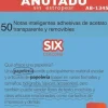 ANOTADO BLOC DE NOTAS QUITA Y PON TRANSPARENTES AZUL 76X76MM 50HOJAS