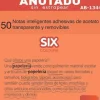 ANOTADO BLOC DE NOTS QUITA Y PON NARANJA TRANSPARERNTE 76X76 50HOJAS