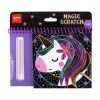 APLI BLOC MAGIC SCRATCH HAPPY - 8 LAMINAS PARA RASCAR - PALITO RASCADOR DE MADERA - ILUSTRACION CON IMAGEN DE MUESTRA