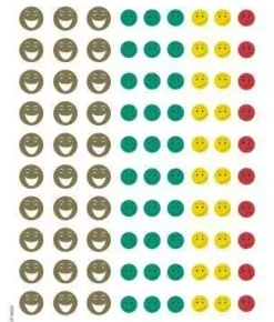 APLI BOLSA 12 HOJAS PEGATINAS REMOVIBLES GOMETS CARA FELIZ PEQUEÑO 1080PIEZAS AP16801