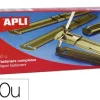APLI CAJA 50 FASTENERS METALICOS DORADOS (LENGÜETA+CORRERA) DIMENSIONES:11X 0,9MM REF.11831 97879190