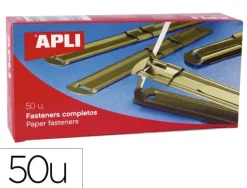 APLI CAJA 50 FASTENERS METALICOS DORADOS (LENGÜETA+CORRERA) DIMENSIONES:11X 0,9MM REF.11831 97879190