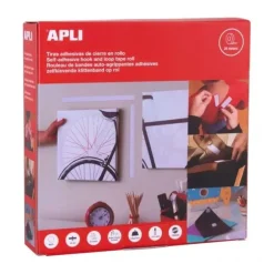 APLI CINTA DE VELCRO 20 MM X 25 M - EXTRAFUERTE - RESISTENCIA HASTA 10KG - COLOR BLANCO