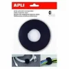 APLI CINTA GANCHO BUCLE RECOGE CABLES - PRACTICA - GRAN RESISTENCIA - IDEAL PARA ORGANIZAR Y RECOGER CABLES - COLOR NEGRO