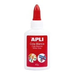 APLI COLA BLANCA LIQUIDA 40G - APLICADOR DE PUNTA - LIBRE DE SOLVENTES Y NO TOXICA - APTO PARA USO ESCOLAR