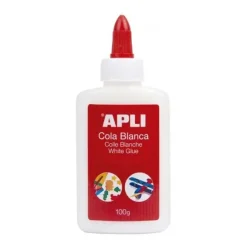 APLI COLA BLANCA LIQUIDA 100G - APLICADOR DE PUNTA - LIBRE DE SOLVENTES Y NO TOXICA - APTO PARA USO ESCOLAR