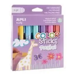 APLI COLOR STICK PASTEL TEMPERA SOLIDA 6 COLORES