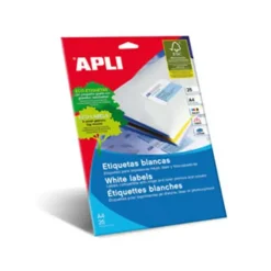 APLI ETIQUETAS APLI A4 97X42,4 C/RECTO 25H 01213 MAK002094