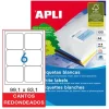 APLI ETIQUETAS APLI A4 99X93 C/ROMO 100H 02421 MAK029217