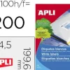 APLI ETIQUETAS APLI A4 199X144 C/ROMO 100H 02423 MAK029806