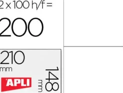APLI ETIQUETAS APLI A4 210X148 100H 1264 MAK001254