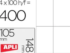 APLI ETIQUETAS APLI A4 105X148 100H 1280 MAK001264