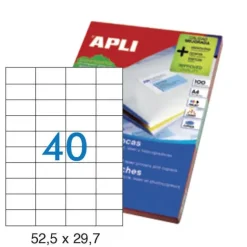 APLI ETIQUETAS APLI A4 52,5X29,7 100H 01286 MAK029218