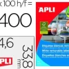 APLI ETIQUETAS APLI A4 64,6X33,8 REMV.100H 03056 MAK002073