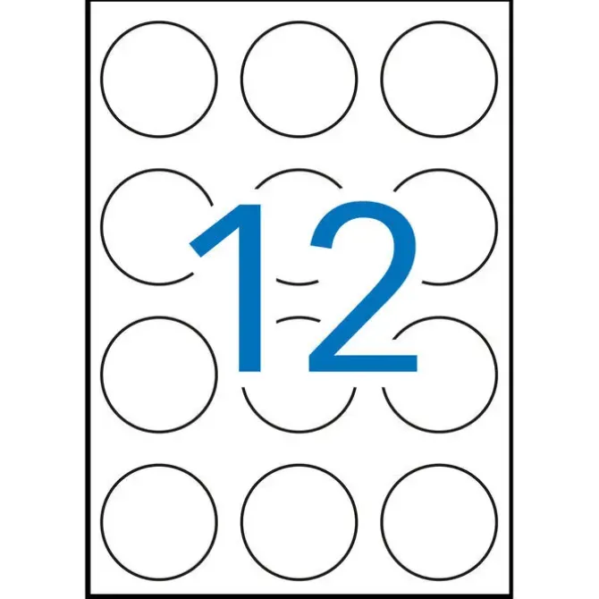 APLI ETIQUETAS BLANCAS PERMANENTES Ø 60.0 MM 100 HOJAS