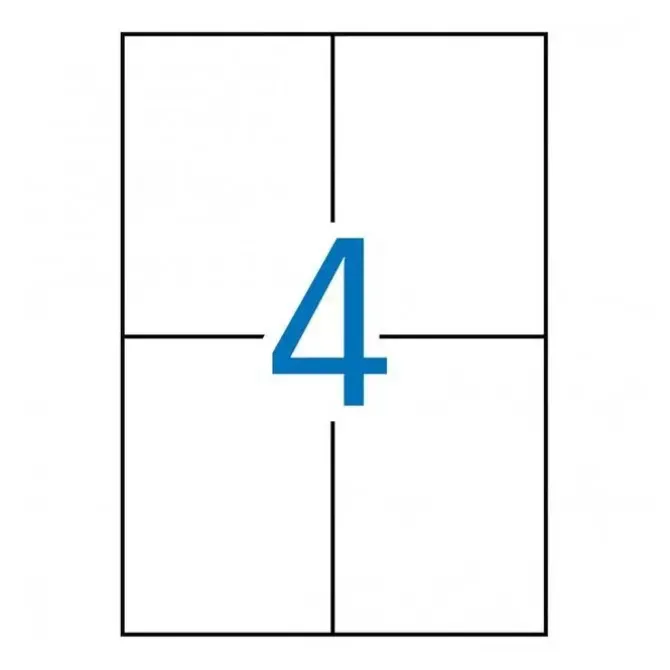 APLI ETIQUETAS BLANCAS REMOVIBLES 105X148MM - PERMITE RETIRAR SIN DEJAR RASTRO - 100 HOJAS