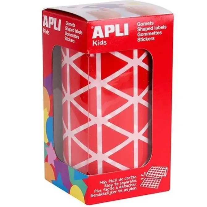 APLI GOMETS ADHES. ROLL.TRIANG. 21X21X21. ROJO 2596U. AP04869