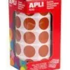 APLI GOMETS EN ROLLOS CIRCULO MARRON 020MM 11491