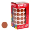 APLI GOMETS EN ROLLOS CIRCULO MARRON 15 MM 2832 UNIDADES AP11486