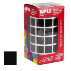 APLI GOMETS EN ROLLOS CUADRADO NEGRO 015MM 12480