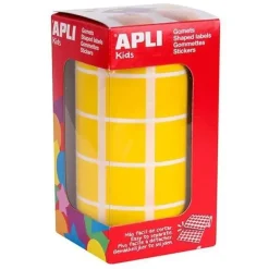 APLI GOMETS EN ROLLOS CUADRADO AMARILLO 020X020 AP4875