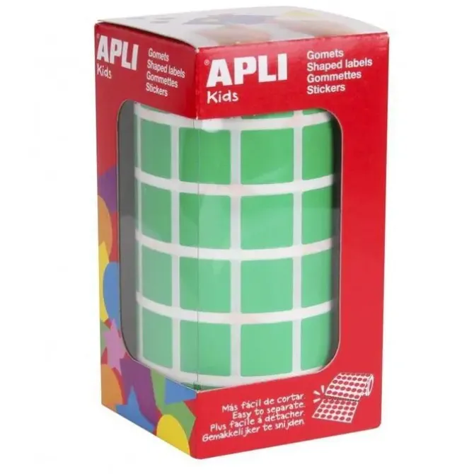 APLI GOMETS EN ROLLOS CUADRADO VERDE 015MM 12478