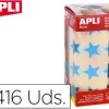 APLI GOMETS EN ROLLOS ESTRELLA GRANDE AZUL METALIZADO 12052