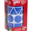 APLI GOMETS EN ROLLOS FIGURAS GEOMETRICAS AZUL 027MM 1357 UNIDADES