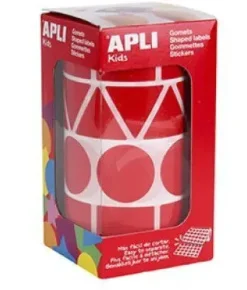 APLI GOMETS EN ROLLOS FIGURAS GEOMETRICAS ROJO 027MM 1357 UNIDADES