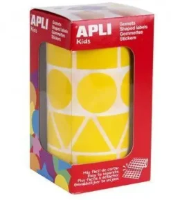 APLI GOMETS EN ROLLOS FIGURAS GEOMETRICAS AMARILLO 027MM AP11160