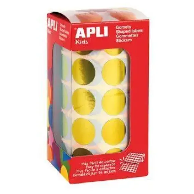 APLI GOMETS EN ROLLOS REDONDOS 020 MM AMARILLO METALIZADO 12047