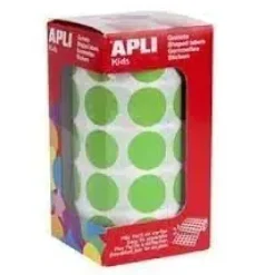 APLI GOMETS EN ROLLOS REDONDOS 20MM COLOR VERDE CLARO PASTEL 1770U. AP16724
