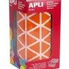 APLI GOMETS EN ROLLOS TRIANGULOS 021X021X021 NARANJA AP11493