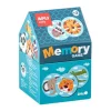 APLI JUEGO DE MEMORIA INFANTIL - 24 PIEZAS Ø 8 CM - DIBUJOS DE ANIMALES DIVERTIDOS - CAJA EN FORMA DE CASITA - RESISTENTES Y SEGURAS - MEJORA LA CONCENTRACION, MEMORIA Y HABILIDADES MATEMATICAS - AUTO