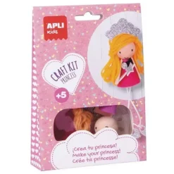 APLI MINI KIT DE MANUALIDADES CREAR UNA PRINCESA - REDUCE EL ESTRES - MEJORA LA MEMORIA - DESARROLLA LA COORDINACION