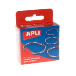 APLI PACK DE 20 ANILLAS METALICAS ARTICULADAS Ø25 MM