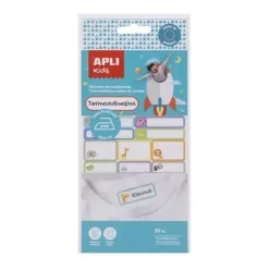 APLI PACK DE 35 ETIQUETAS TEXTILES TERMOADHESIVAS - RESISTENTES A LAVADORA Y SECADORA - TAMAÑOS SURTIDOS - COLORES SURTIDOS