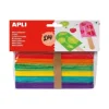 APLI PACK DE 40 PALOS POLO JUMBO DE MADERA NATURAL 150 X 18 MM - COLORES SURTIDOS